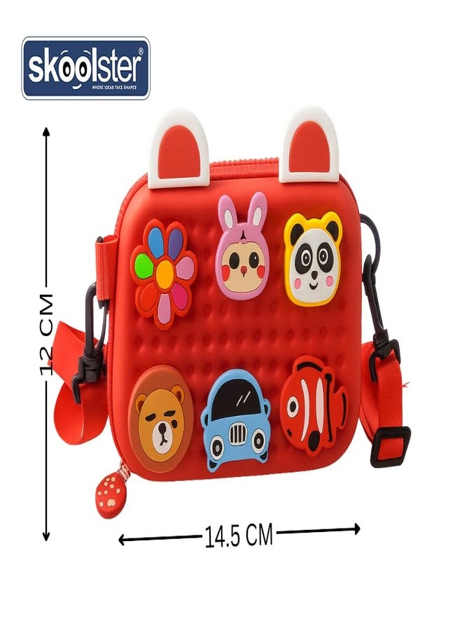 Skoolster Kids Cute Cartoon Crossbody Bag - 3D Animal & Car Design Silicone Shoulder Purse for Toddlers and Girls | Lightweight Waterproof Mini Bag for Travel, School & Outdoor Play (Pink) - Image 4